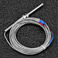 Miniatyrbillede 6 af 8: M8 gevind PT100 platinmodstand termoelement 50 mm probe temperatursensor ledning 0-400 ℃ (5 m)