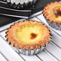 Miniatyrbild 4 av 5: 10 st Äggtarteform Återanvändbar Muffinsform i Rostfritt Stål för Bakning Non-stick Mini Tartelettformar