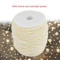 Miniatyrbild 8 av 8: 100m/rulle Imitation Pearl Wire Beads Garland String DIY Bröllopsdekoration 2,5 mm (beige)