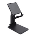 Miniatyrbilde 2 av 8: Mobiltelefonstativholder for skrivebord Sammenleggbare doble stenger for Iphone Nettbrett Smartphone for Live Streaming Opptak Svart