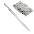 Pikkukuva 5 / 8: 50 kpl kynsien poranterät, kynsien kiillotuspäät, vaihtotarvike, manikyyrityökalu M‑2,3 mm / 0,09 tuumaa