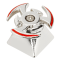 Miniatyrbild 7 av 8: Roterande tangentknapp i metall med ergonomisk design för mekaniska tangentbord, silver