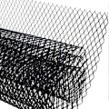 Miniatyrbillede 4 af 5: 100X33CM Bil Grill Mesh Ark, Sortmalet Aluminium Legering Gitter