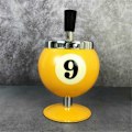 Miniatyrbillede 2 af 5: Pool Billiard Ball Design Askebæger Bærbart Metal Askebæger, Sort, Nr. 8