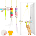 Miniatyrbild 1 av 5: 3-pack Katt Leksaker Frilansarbete Hängande Dörrkarm Interaktiv Katt Leksak Hängande Katt Leksak Dörrhängande Utdragbar Studsande Katt Löp Leksak