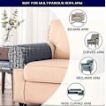Miniatyrbilde 4 av 5: 2 stk. Stretch Armlene Trekk Spandex Jacquard Armtrekk Myke og Elastiske Beskyttere for Stoler Sofa Lenestol Trekk Recliner Sofa lys grå