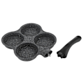 Miniatyrbillede 4 af 8: NonStick Aluminium 4-huls pandekage omelet æg pande stegegryde morgenmad maker køkkenredskab