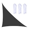 Pikkukuva 1 / 8: Aurinkovarjopurje 3 köydellä Oikea aurinkovarjo puutarha ulkona Shade Sail Black 9,8 x 13,1 x 16,4 ft