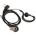 Miniatyrbillede 8 af 8: Tovejs radio øresnegl Universal K Head 2 Pin galvanisering Walkie Talkie Headset med mikrofon 10 stk sæt
