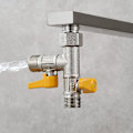 Miniatyrbilde 3 av 5: 3-veis ventil 1/2 T-kobling Hånd- og overliggende dusjarm 3-veis messingomleder Kranadapter Avstenging