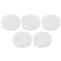 Miniatyrbillede 6 af 8: Powder Puff Opbevaringsboks Transparent Multifunktionel Bærbar Makeup Puff Case til Perler Øreringe 5 stk.
