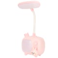 Miniatyrbilde 5 av 8: Leselys for barn TV-stil Base Fleksibel svanehals USB-lading Myk LED Barnebordslampe for studenter Studiearbeid Rosa