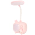 Miniatyrbillede 5 af 8: Børnelæselys TV-stil base Fleksibel svanehals USB-opladning Blød LED Børnebordslampe til studerende Studerende Arbejde Pink