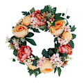 Miniatyrbild 4 av 5: Konstgjord Pion Blomma Dörrkrans Rottinggirlang Bröllopsdekoration 2--