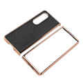 Pikkukuva 3 / 8: Phone case Nano Galvanoitu lehmännahkainen Cross Grain puhelimen cover Samsung Galaxy Z Fold 4 Black
