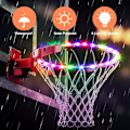 Miniatyrbilde 2 av 8: LED Basketballkurvlys Fjernkontroll Basketballkurv LED Lys 4 Moduser 16 Farger Vanntett for Trening Spiller Utendørs om Natten