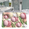 Miniatyrbild 6 av 8: Diatomaceous Earth Golvmatta 3D Visuell Vattenabsorberande Snabbtorkande Golvmatta för Badrum H22
