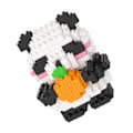 Miniatyrbillede 4 af 8: Mikrobyggeklodser Legetøj Panda, der krammer orange Miniature Klodser Søde Dyr Byggeklodser Sæt Legetøj Panda med Orange