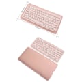 Miniatyrbild 2 av 5: PU Läder Portabelt Tangentbord Bärväska Förvaringsväska Dammtät Skyddsfodral för Logitech K380 Multi-Device Bluetooth Tangentbord (Rosa)