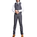 Miniatyrbild 2 av 3: Slim Fit V-halsad affärsväst för män S Grå