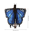Miniatyrbild 5 av 5: Vuxen Magdans Butterfly Wings Sjal sapphire