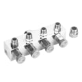 Miniatyrbilde 1 av 8: Multifunksjons justerbar aluminium luftslange splitter Airbrush Adapter Tilbehør #1