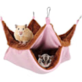 Miniatyrbillede 1 af 5: Dobbelt Lag Hamster Gynge Seng, Dobbelt Lag Hamster Hængende Rede, Dobbelt Hamster Gynge Rede, Hamster Hængekøje, til Små Dyr Leg og Sovning