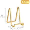 Miniatyrbillede 2 af 5: Dekorativ metalpladeholder - 4,5 tommer staffeli-displayholder