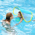 Miniatyrbillede 5 af 8: XL Baby Svømme Ring 19cm Indre Diameter Oppustelige Pool Rør PVC Non Flip Svømme Flåd med Solbeskyttelse Baldakin
