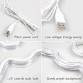 Miniatyrbillede 2 af 3: LED Neon Lys Vægmontering Good Vibes LED Neon Skilte USB Port Dekorativ Neon Lampe til Jule Bryllupsfest