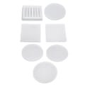 Miniatyrbillede 6 af 8: 7 stk. silikoneform unik udsøgt design elastisk nem afstøbning form håndværk til DIY fremstilling af underlag base