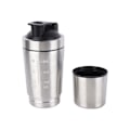Miniatyrbillede 8 af 8: Shaker-flaske i rustfrit stål, enkelt lag, bærbar proteinpulver-mixerkop med skala til vandreture, camping og fitnesscenter