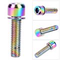 Miniatyrbillede 5 af 8: 6 stk M5x25mm titanium legering cykelflaskebeslag opbevaringsstativ Bolt Cykeltilbehør (farver)