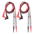 Miniatyrbillede 1 af 8: 2 sæt Multimeter testledninger Silikone testprobe nåle Elektrisk testledningssæt Universal 1000V 10A