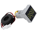 Miniatyrbild 5 av 8: Digital strömmätare matt panel amperemeter signalindikatorlampa AC 220V AD16‑22FSAGul