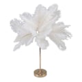 Miniatyrbillede 6 af 8: Fjer Bordlampe Touch Switch USB Struds Fjer Lampe 3 Farve dæmpende Skrivebordslampe med Guld Metal Base 30 stk Fjer