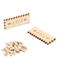 Miniatyrbillede 6 af 8: 50 stk. rektangulære træmærker med glattere overflader, smuk form, praktiske og smukke DIY kærlighedshjerte træflis til dekoration