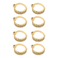 Miniatyrbilde 7 av 8: 8 STK Strikke Hekle Loop Ring Åpen Design Legering Justerbart Garn Gull Guide Finger Holder for DIY