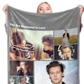 Miniatyrbilde 4 av 5: Polyester teppe hudvennlig myk maskinvaskbar klart trykt teppe for sofa kontor reise 100x120cm / 39.4x47.2in