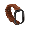 Miniatyrbild 7 av 8: 2 i 1 watch Case Silikon justerbart case för Redmi Watch 3 Brown