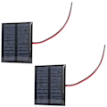 Miniatyrbillede 6 af 8: 2 stk. 5,5V 0,6W kablet solpanel multifunktionelt bærbart mini solpanel polysilicium