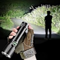 Miniatyrbillede 1 af 4: LED Lommelygte, 1000 Lumen Super Lys Lommelygte, Kraftig Håndholdt Lommelygte Genopladelig Lommelygte med 3 Tilstande