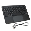 Miniatyrbild 6 av 8: Trådlöst tangentbord Multi Touch Sensitive Operation Litet bärbart uppladdningsbart tangentbord för IOS TabletBlack