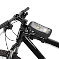 Miniatyrbillede 8 af 8: Vandtæt udendørs hard shell cykel cykel styr opbevaringspose cykel telefonholder etui sort