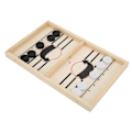 Miniatyrbild 6 av 8: Medium Size Träbord Hockey Brädspel ParentChild Interactive Desktop Battle Chess Toy