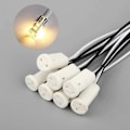 Miniatyrbillede 2 af 5: 25 Stk. G4 Pæreholder Lampesokler Keramisk Base Med 20CM Teflon Tråd G4 Halogen Sokler til Kvarts Halogen Lamper LED Lampe Glødelampe