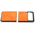 Miniatyrbilde 3 av 8: Lichee mønster skinntelefondeksel Full Protection Shockproof for Samsung Galaxy Z Flip 3Orange