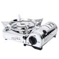 Miniatyrbild 2 av 8: MS-8000 Bärbar Gasspisbrännare Campingkassett Ugn Vindtät för Camping Picknick Grill (Silver)