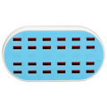Miniatyrbilde 2 av 8: USB-ladestasjon 160W 24 porter Smart Chip Multippel USB-skrivebordslader for hotellbutikkskole 100‑240V EU-plugg