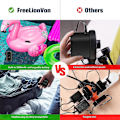 Miniatyrbilde 3 av 4: Bærbar 2-i-1 elektrisk pumpe: Trådløs USB oppladbar luftinflator og deflator for madrass, campingpute, båt, svømming (inkluderer 4 dyser)